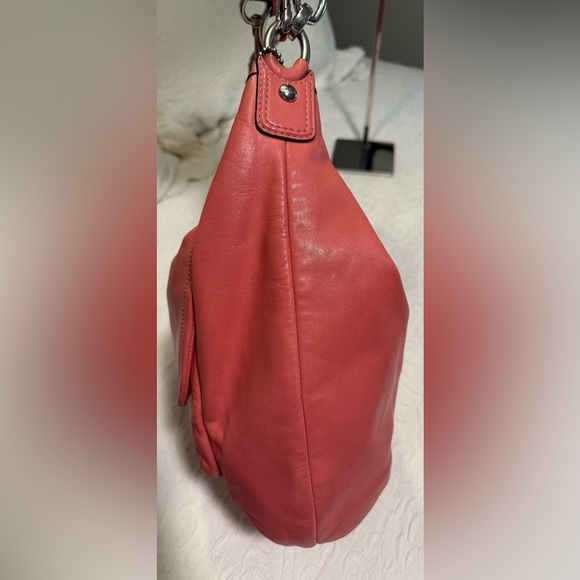 Gently Used COACH Pink Leather Shoulder Bag - Picture 7 of 9
